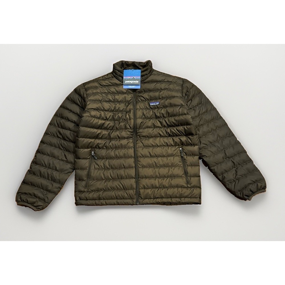 Patagonia Goose Down Sweater PBN Pewter Brown Green Puffer New Tags Rare